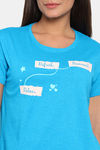 Rosaline Starry Nights Knit Cotton Top - Hawaiian Surf — thumbnail 5