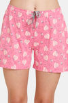 Rosaline Geo Blooms Knit Cotton Shorts Set - Pink Carnation — thumbnail 6