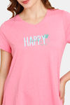 Rosaline Geo Blooms Knit Cotton Top - Pink Carnation — thumbnail 5