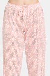 Rosaline Symmetry Knit Cotton Pyjama Set - Valiant Poppy — thumbnail 6