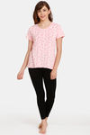 Rosaline Dream Land Knit Cotton Top - Candy Pink — thumbnail 4