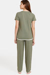 Rosaline Dream Land Knit Cotton Pyjama Set - Four Leaf Clover — thumbnail 3