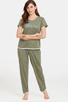 Rosaline Dream Land Knit Cotton Pyjama Set - Four Leaf Clover — thumbnail 4