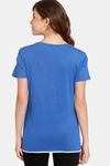 Rosaline Dream Land Knit Cotton Top - Beaucoup Blue — thumbnail 3