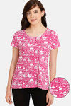 Rosaline Emoji Knit Cotton Top - Festival Fuchsia — thumbnail 1