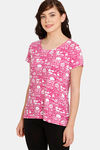 Rosaline Emoji Knit Cotton Top - Festival Fuchsia — thumbnail 2