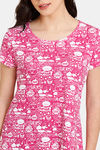 Rosaline Emoji Knit Cotton Top - Festival Fuchsia — thumbnail 5