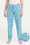 Rosaline Emoji Knit Cotton Pyjama - Baltic — thumbnail 1