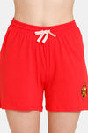 Rosaline Emoji Knit Cotton Shorts Set - Hibiscus — thumbnail 6
