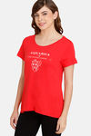 Rosaline Emoji Knit Cotton Top - Hibiscus — thumbnail 2