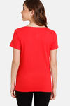 Rosaline Emoji Knit Cotton Top - Hibiscus — thumbnail 3