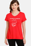 Rosaline Emoji Knit Cotton Top - Hibiscus — thumbnail 1