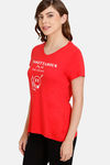 Rosaline Emoji Knit Cotton Top - Hibiscus — thumbnail 2
