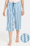 Rosaline Eternal Bloom Woven Capri - Aquamarine — thumbnail 1