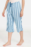 Rosaline Eternal Bloom Woven Capri - Aquamarine — thumbnail 2
