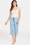 Rosaline Eternal Bloom Woven Capri - Aquamarine — thumbnail 4