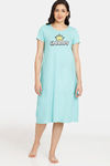 Rosaline Minions Knit Cotton Mid Length Nightdress - Cockatoo — thumbnail 1