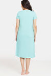 Rosaline Minions Knit Cotton Mid Length Nightdress - Cockatoo — thumbnail 3