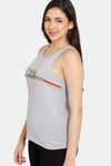 Rosaline Minions Knit Cotton Top - Grey Melange — thumbnail 2