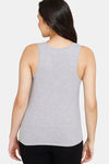 Rosaline Minions Knit Cotton Top - Grey Melange — thumbnail 3