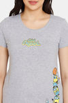Rosaline Minions Knit Cotton Shorts Set - Grey Melange — thumbnail 5