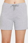 Rosaline Minions Knit Cotton Shorts Set - Grey Melange — thumbnail 6