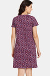 Rosaline Meadows Knit Cotton Knee Length Nightdress (Pack of 2) - Purple Blue — thumbnail 9