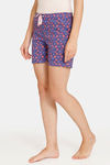 Rosaline Meadows Knit Cotton Shorts (Pack of 2) - Blue Purple — thumbnail 3