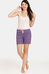 Rosaline Meadows Knit Cotton Shorts (Pack of 2) - Blue Purple — thumbnail 5