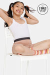 Rosaline Girls Knit Poly Shorts - Roebuck — thumbnail 1
