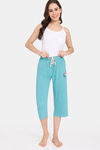 Rosaline Emoji Knit Cotton Capri - Baltic — thumbnail 4