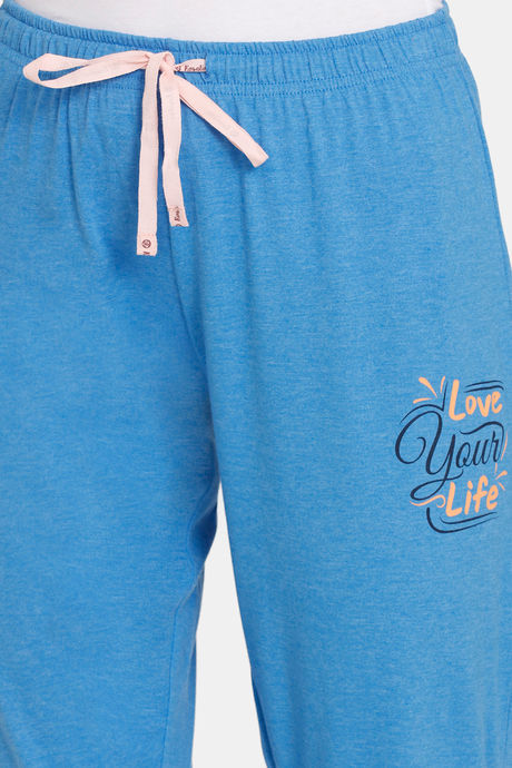 Rosaline Rural Charm Knit Cotton Pyjama - Azure Blue — image 5