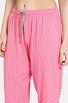 Rosaline Rural Charm Knit Cotton Pyjama Set - Cornflower Blue — thumbnail 6