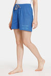 Rosaline Rural Charm Knit Cotton Shorts - High Tide — thumbnail 2