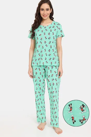 Rosaline Disney Knit Cotton Pyjama Set - Spring Bud
