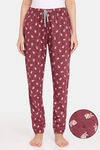 Rosaline Joy Sticks Knit Cotton Pyjama - Merlot — thumbnail 1