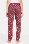 Rosaline Joy Sticks Knit Cotton Pyjama - Merlot — thumbnail 3