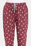 Rosaline Joy Sticks Knit Cotton Pyjama - Merlot — thumbnail 5