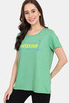 Rosaline Joy Sticks Knit Cotton Top - Greenbriar — thumbnail 2