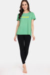 Rosaline Joy Sticks Knit Cotton Top - Greenbriar — thumbnail 4