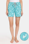 Rosaline Joy Sticks Knit Cotton Shorts - Ceramic — thumbnail 1