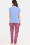 Rosaline Joy Sticks Knit Cotton Pyjama Set - Sangria — thumbnail 3