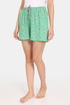 Rosaline Joy Sticks Knit Cotton Shorts - Greenbriar — thumbnail 2