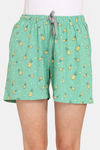 Rosaline Joy Sticks Knit Cotton Shorts - Greenbriar — thumbnail 5