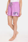 Rosaline Mystic Town Knit Cotton Shorts - Crocus — thumbnail 2