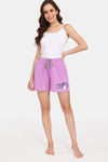 Rosaline Mystic Town Knit Cotton Shorts - Crocus — thumbnail 4