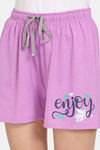 Rosaline Mystic Town Knit Cotton Shorts - Crocus — thumbnail 5