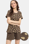 Rosaline Bon Appetit Knit Cotton Shorts Set - Crocodile — thumbnail 1
