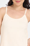 Rosaline Fun Basics Knit Cotton Shorts Set - Ecru — thumbnail 5