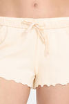Rosaline Fun Basics Knit Cotton Shorts Set - Ecru — thumbnail 7